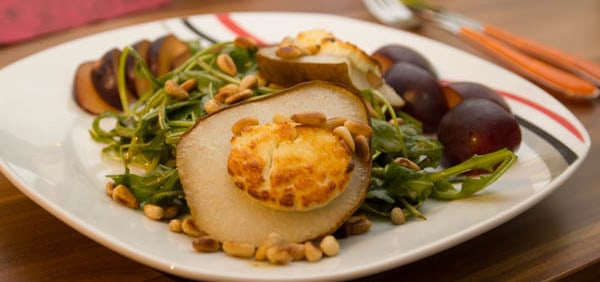 ziegenkäse und birne